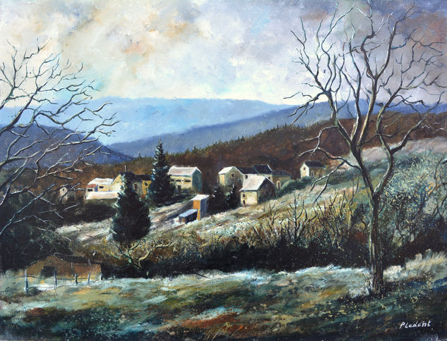 Winter at home Óleo Lienzo Paisaje