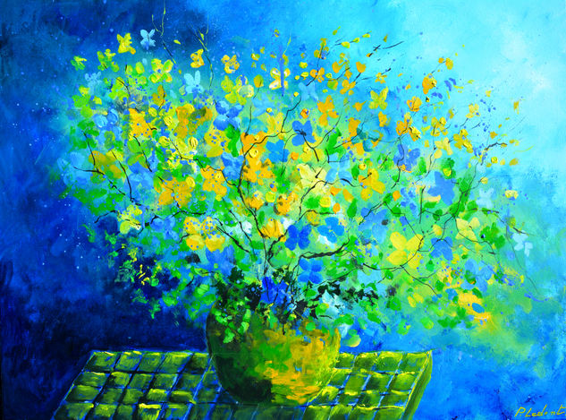 Blue still life 75 Óleo Lienzo Otros