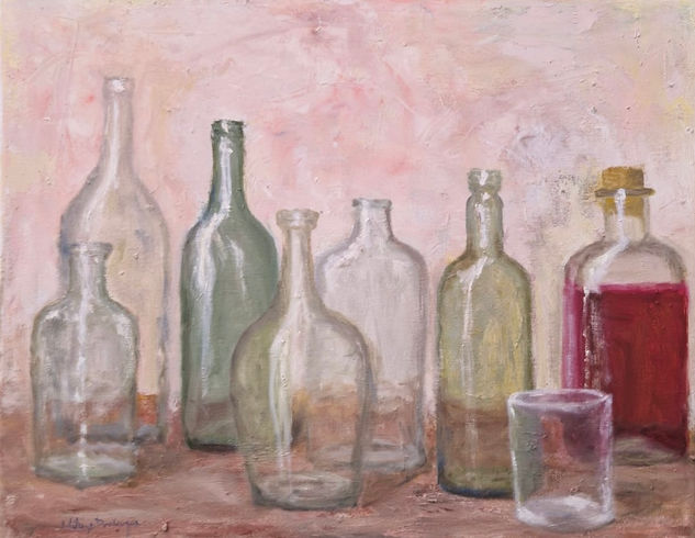 Botellas Oil Canvas Still Life Paintings
