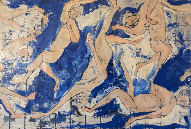 Until the flood came Oil Canvas Figure Painting