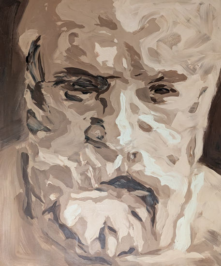 Rodin study Acrílico Lienzo Retrato