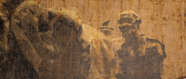Rodin study - Calais Media Mixta Lienzo Figura