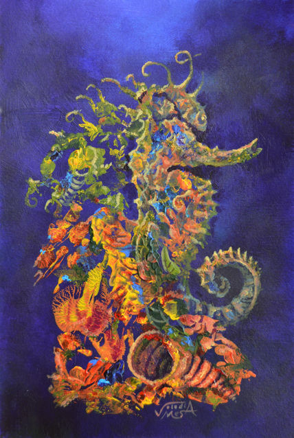 Sea horse with...