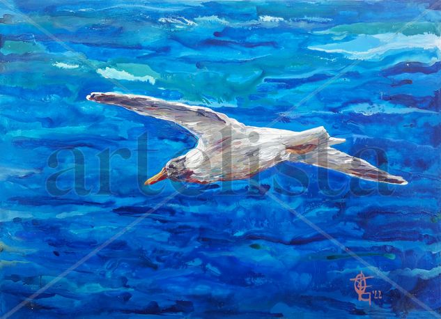 Gaviota Acrílico Tabla Marina