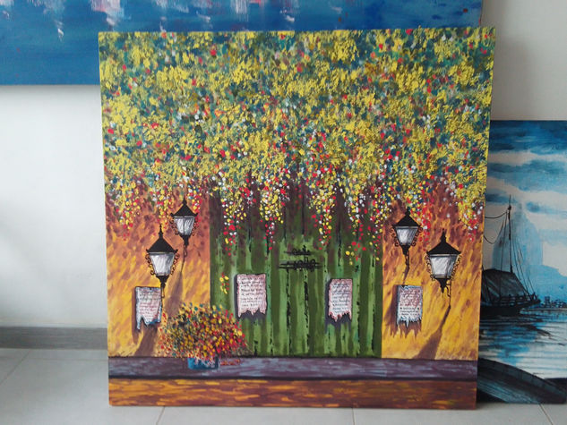 Calle de Cartagena Acrylic Canvas Landscaping