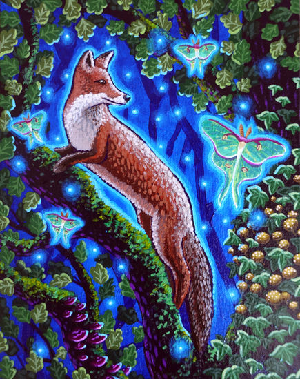 Noche en el Bosque Acrílico Otros Animales