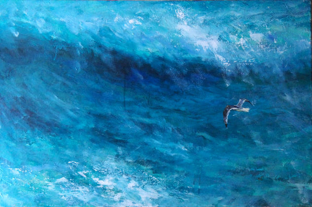 ola Acrylic Canvas Marine Painting