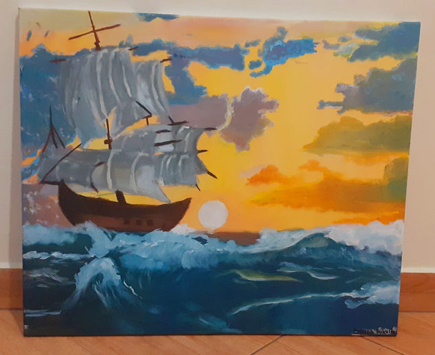 “Journey of Life” Acrylic Canvas Figure Painting