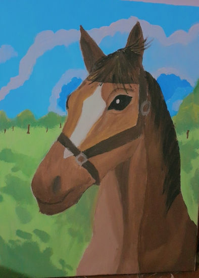 The Horse’s Gaze” Acrílico Lienzo Animales