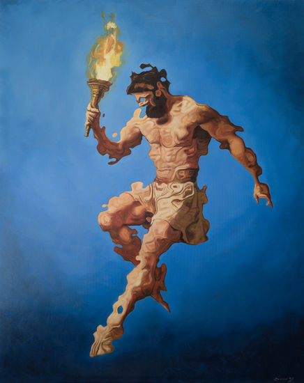 Prometeo Intrépido Oil Canvas Figure Painting