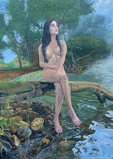 Encargo Acrílico Tela Desnudos