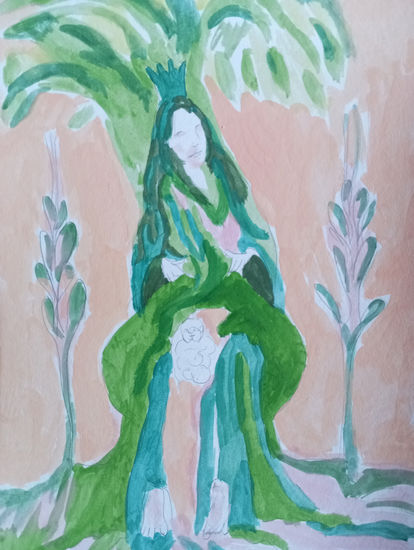 Emperatriz Gouache Cartulina Figura