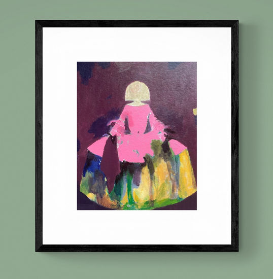 The Destruction of the INFANTA Mixed media Card Figure Painting