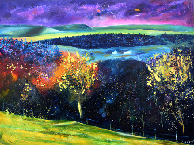Magic sunset Óleo Lienzo Paisaje