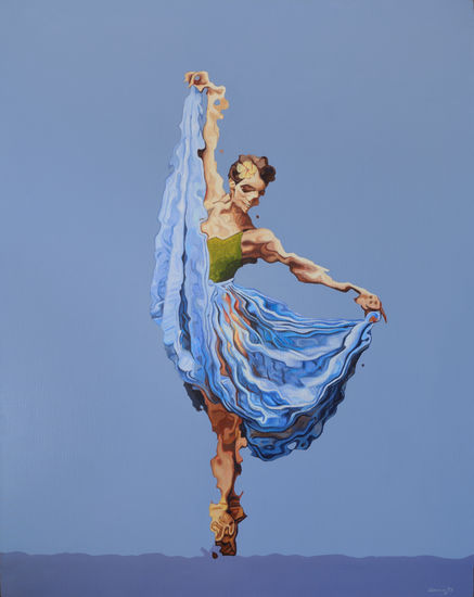 Tempus fugit, la danza de la Catrina Oil Canvas Figure Painting