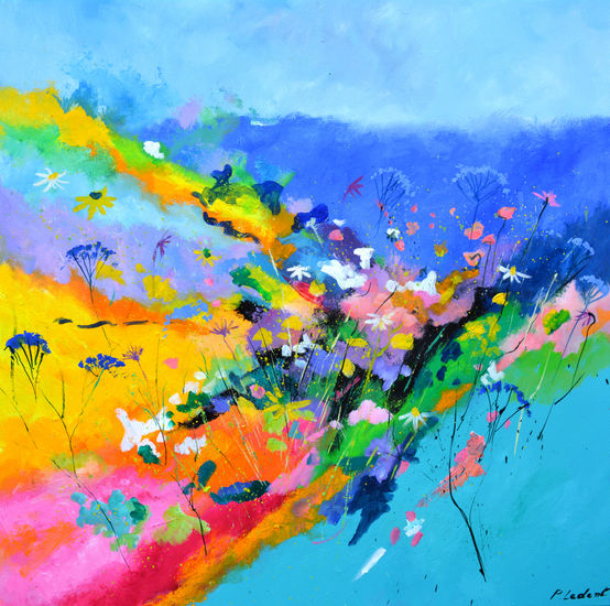 petals on the wind Oil Canvas Floral Painting