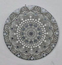 Mandala en blanco y...