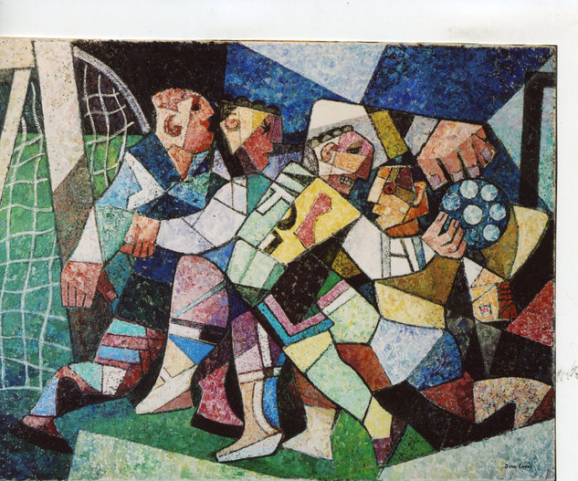Partido de futbol Oil Canvas Sports