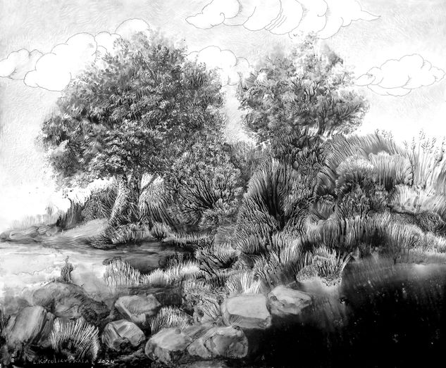 Quiet backwater Ink
