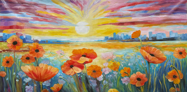 Morning 1459 Acrylic Canvas Landscaping