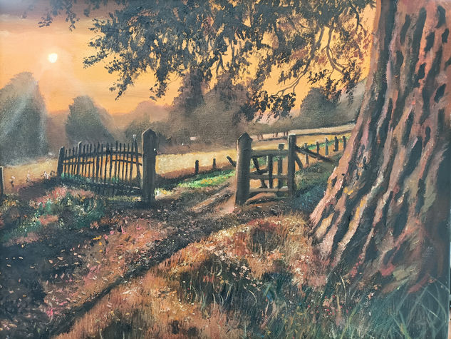 Atardecer Óleo Lienzo Paisaje