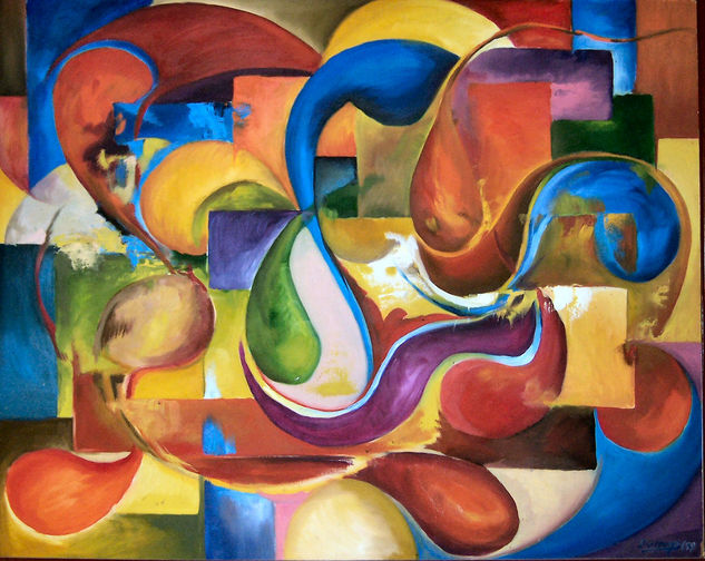 Fecundación Oil Canvas