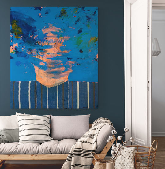 Abstract Face Mixed media Canvas Portrait