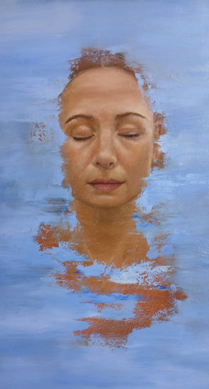 El cielo en mí Oil Canvas Figure Painting