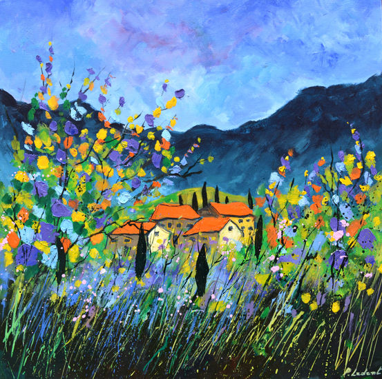 Colour ful landscape Oil Canvas Landscaping