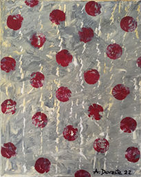 Rojo sobre gris