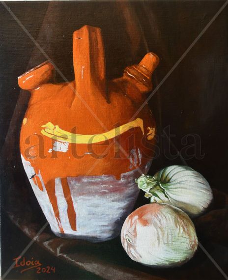 Bodegón con cebollas