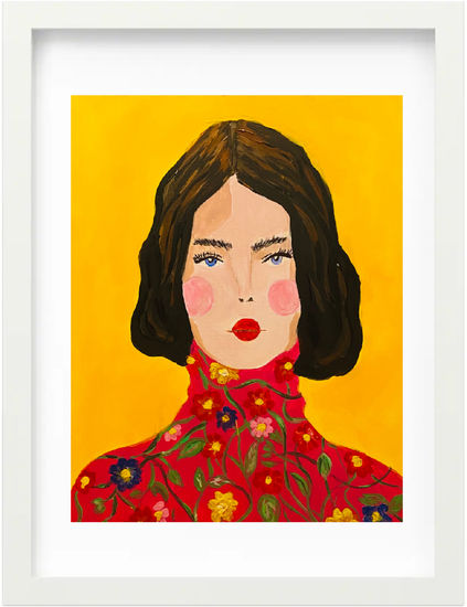 lucia Acrylic Textile Portrait