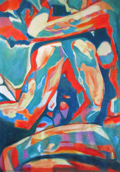 "Merging Hearts" Acrílico Lienzo Figura