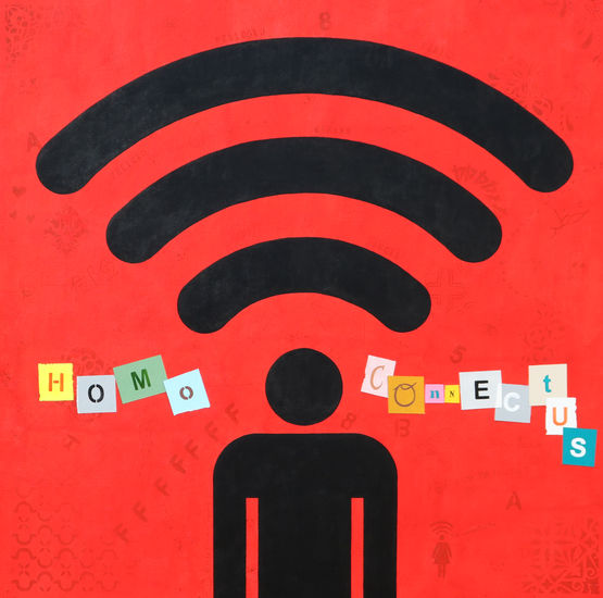 Homo Connectus Acrylic Canvas Others