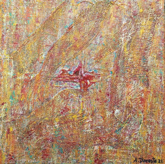 Texturas del fuego Media Mixta Lienzo Otros