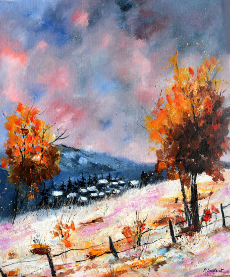 The last glow of the day Óleo Lienzo Paisaje