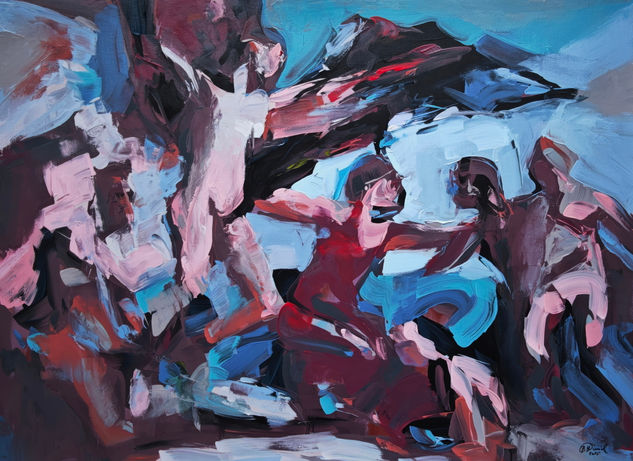 Fall Toward the Light Acrílico Lienzo Figura