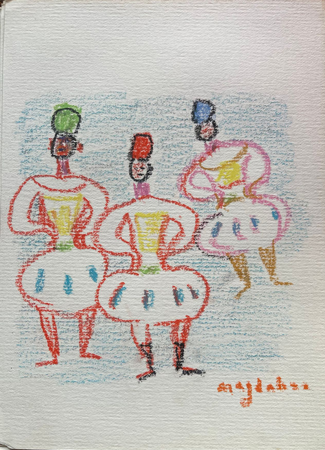 “Original Pastel 18 Drawings by Magdalena Rădulescu