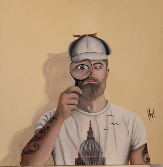 Sherlock Holmes Óleo Lienzo Retrato