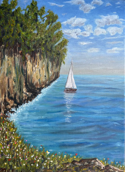 Acantilado Oil Canvas Marine Painting