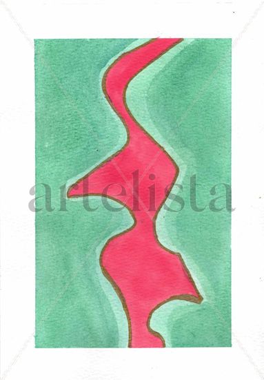 Caminos y amor Watercolour Paper Figure Painting