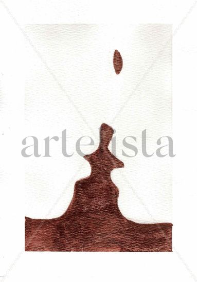 Caminos y amor Watercolour Paper Figure Painting