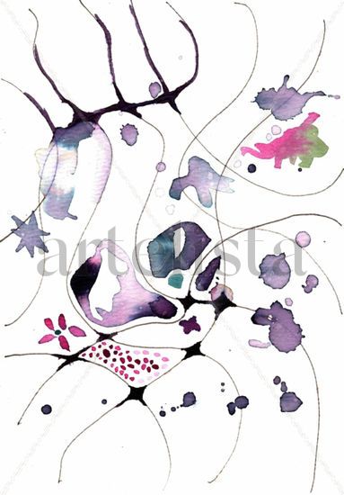 Naturaleza y mundo urbano Watercolour Paper Figure Painting
