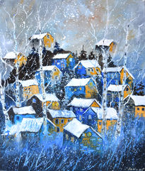 Houses in the snow