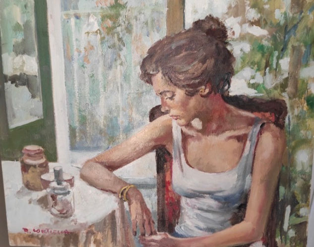 Pensativa Oil Canvas Figure Painting
