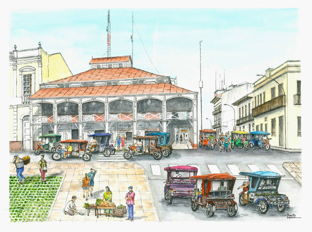 Iquitos, Casa de Fierro Mixed media Paper Others