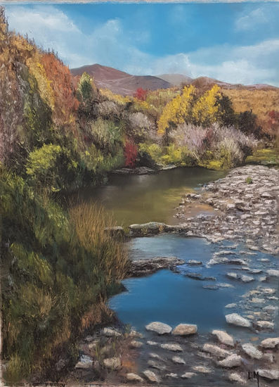 A Orillas del silencio Pastel Paper Landscaping