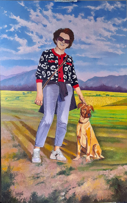La dama y su perro