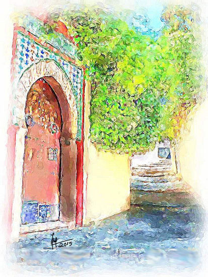 Carmen de Media Luna Acrílico Papel Paisaje