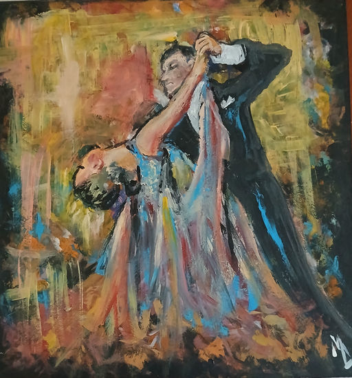 NOCHE  DE TANGO Acrílico Tabla Figura